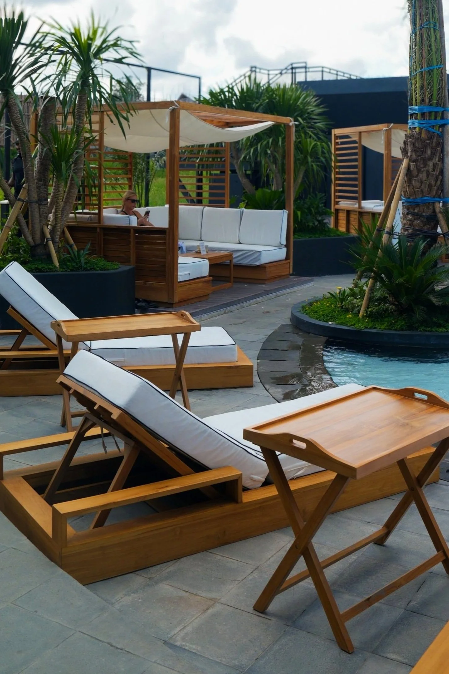 Obsidian poolside cabanas