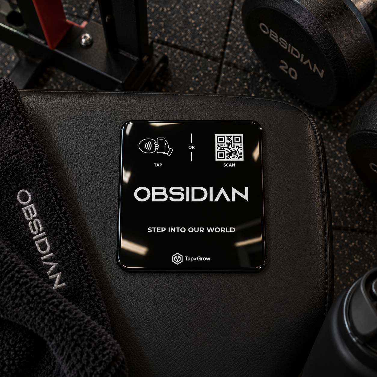 Proposed Obsidian NFC piece on a training bench