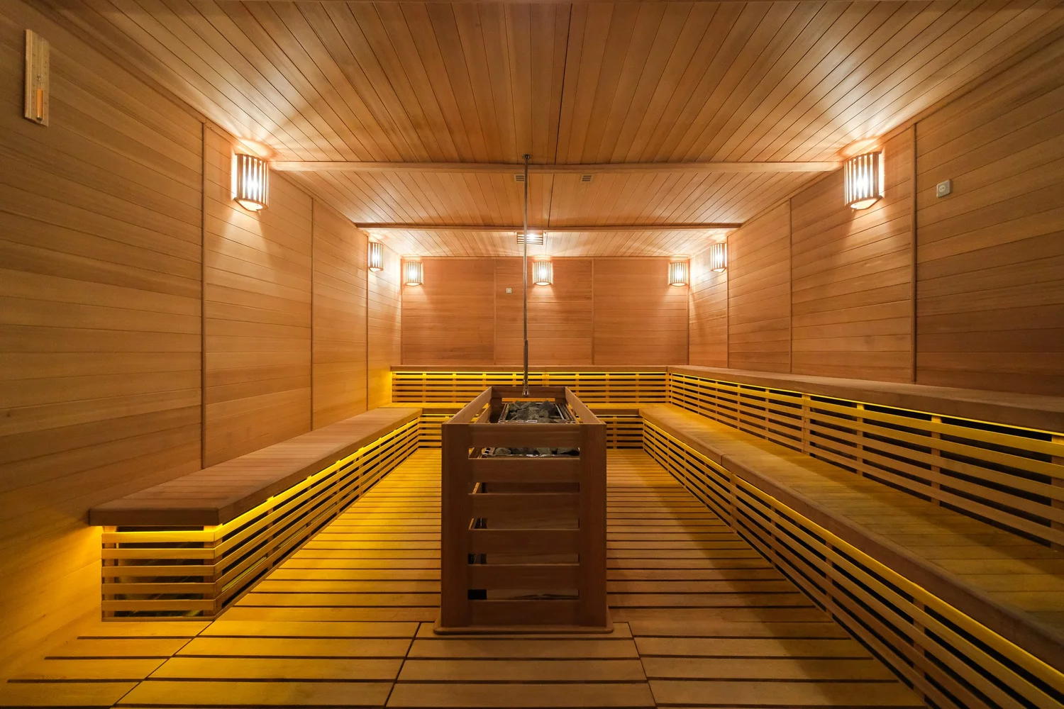Wooden sauna at Obsidian Bali